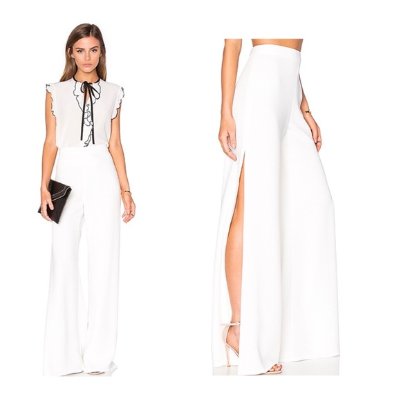 Alexis Pants - Alexis Brenda Wide Leg Side Slit Pants